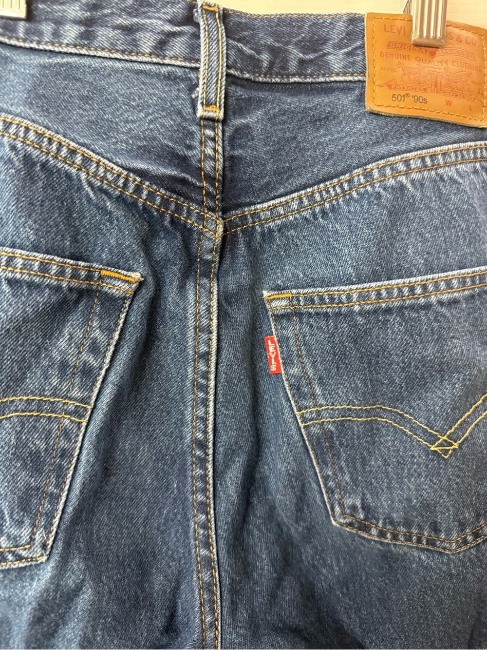 Levi's 501 Big E button fly Women’s Blue Denim Jeans - Classic Straight Fit - Picture 4 of 10
